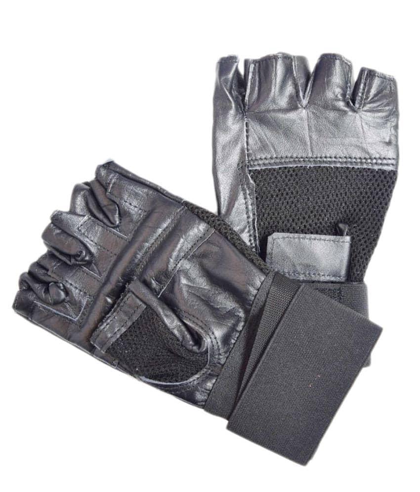 Skyfitness Black Gym Gloves - Sports and Fitness Equipment | Buy online on ZillyBuy