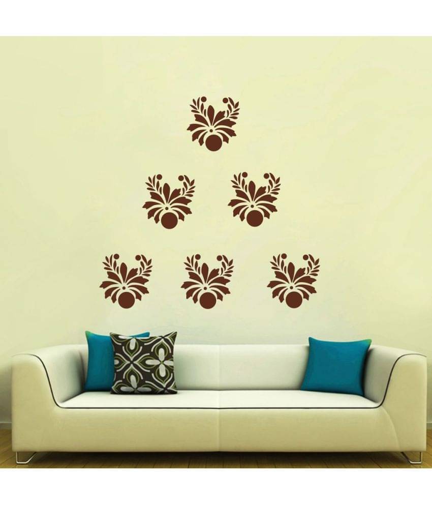     			Decor Villa Roll motif Vinyl Brown Wall Stickers