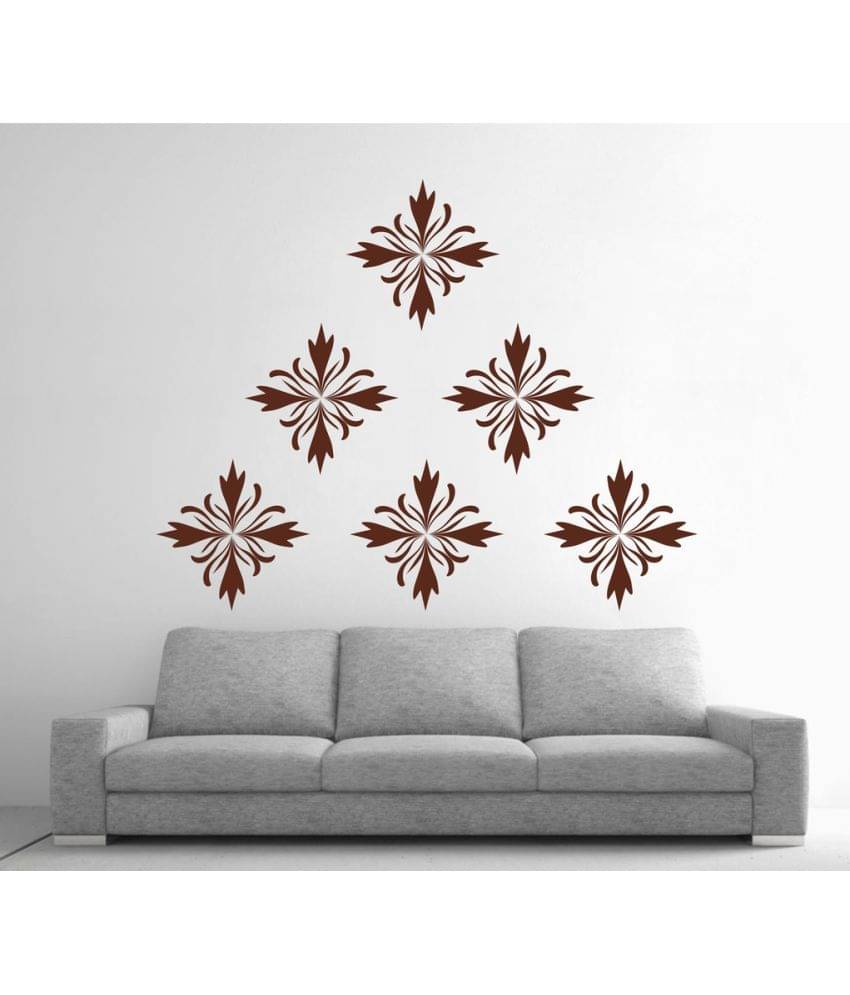     			Decor Villa Triangle motif Vinyl Brown Wall Stickers