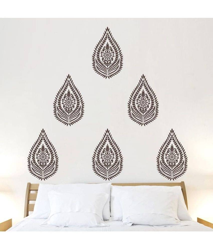     			Decor Villa Floating Motif Vinyl Brown Wall Stickers