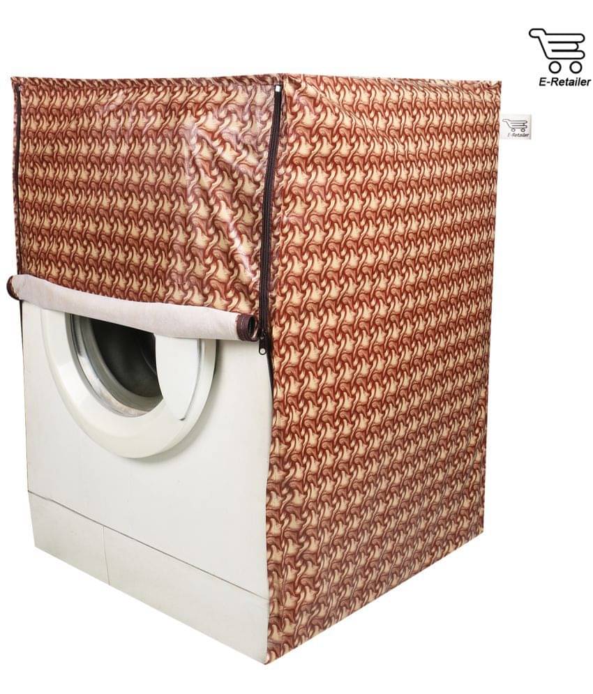 E-Retailer Single PVC Brown Wooden Texture Front Loading 5KG To 8KG Washing Machine Covers     			E-Retailer Single PVC Brown Wooden Texture Front Loading 5KG To 8KG Washing Machine Covers