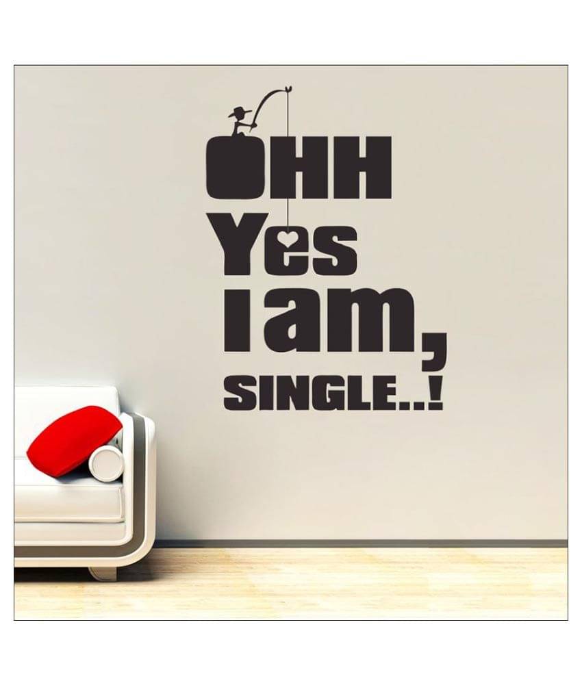     			Decor Villa Ohh Yes I Wall Vinyl Black Wall Stickers