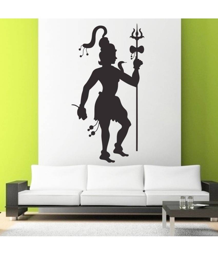     			Decor Villa Shiv Ji Vinyl Black Wall Stickers
