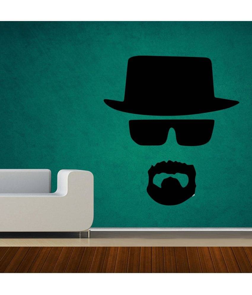     			Decor Villa Men Face Vinyl Black Wall Stickers