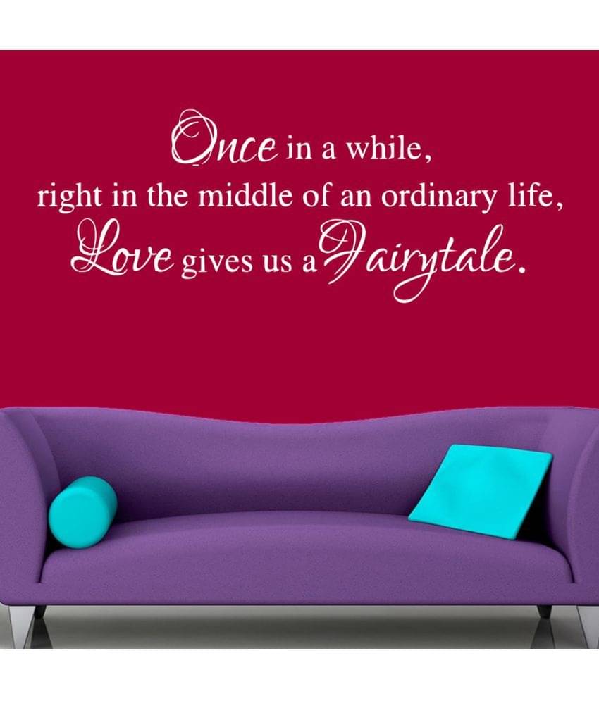    			Decor Villa Once In While Vinyl White Wall Stickers