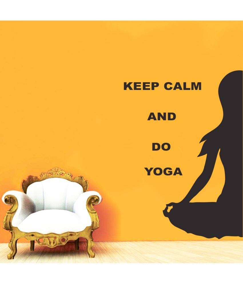     			Decor Villa Do Yoga Vinyl Black Wall Stickers
