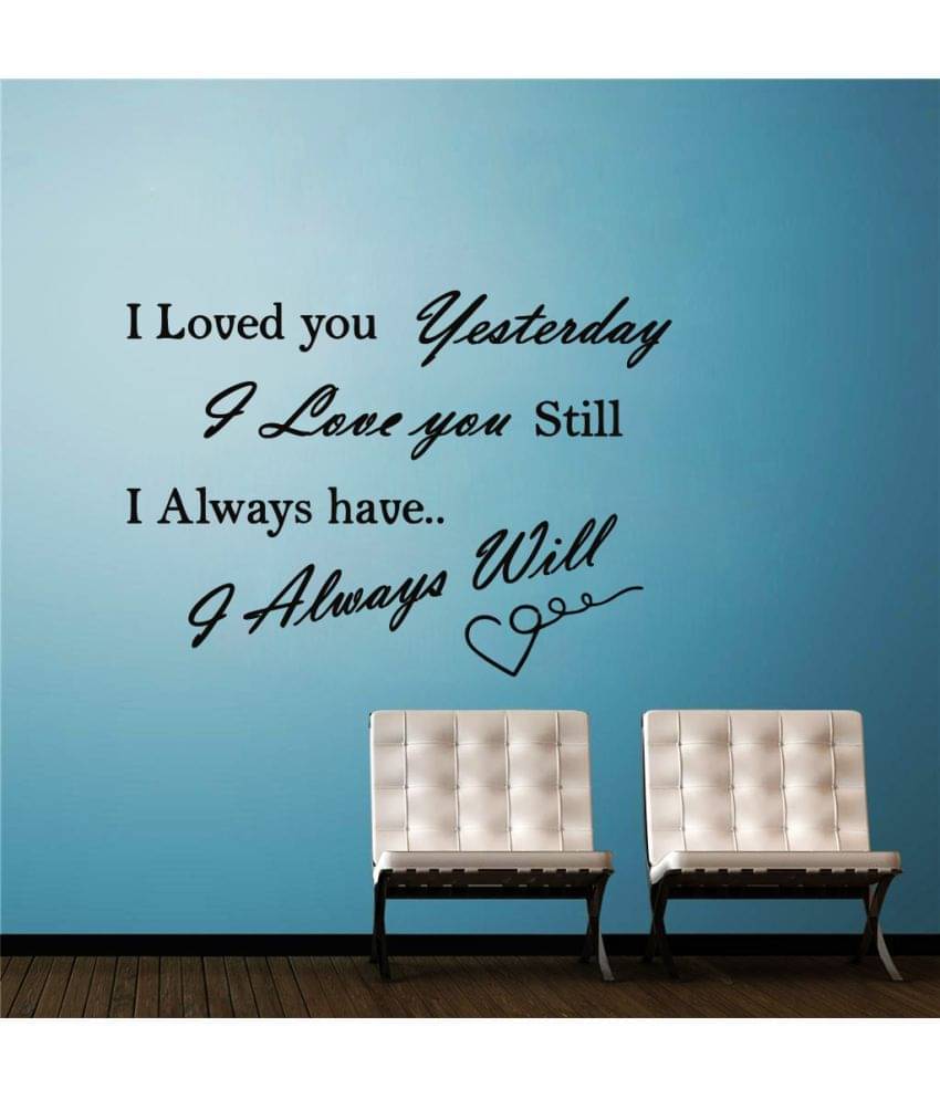     			Decor Villa I Loved U Wall Vinyl Black Wall Stickers