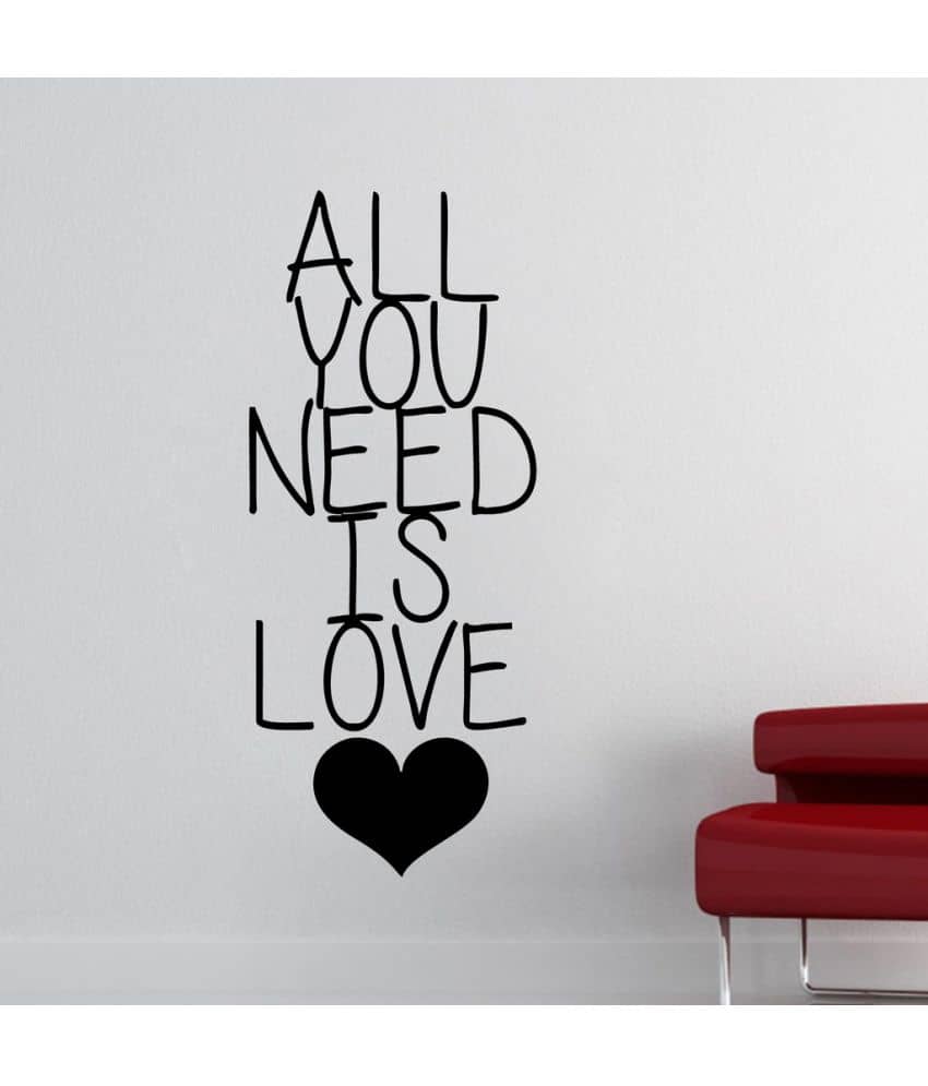 Decor Villa All You Need Vinyl Black Wall Stickers