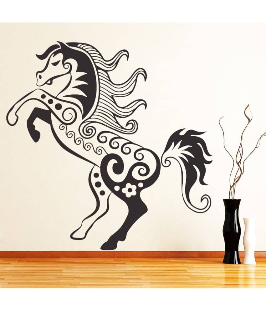     			Decor Villa Horse Vinyl Black Wall Stickers