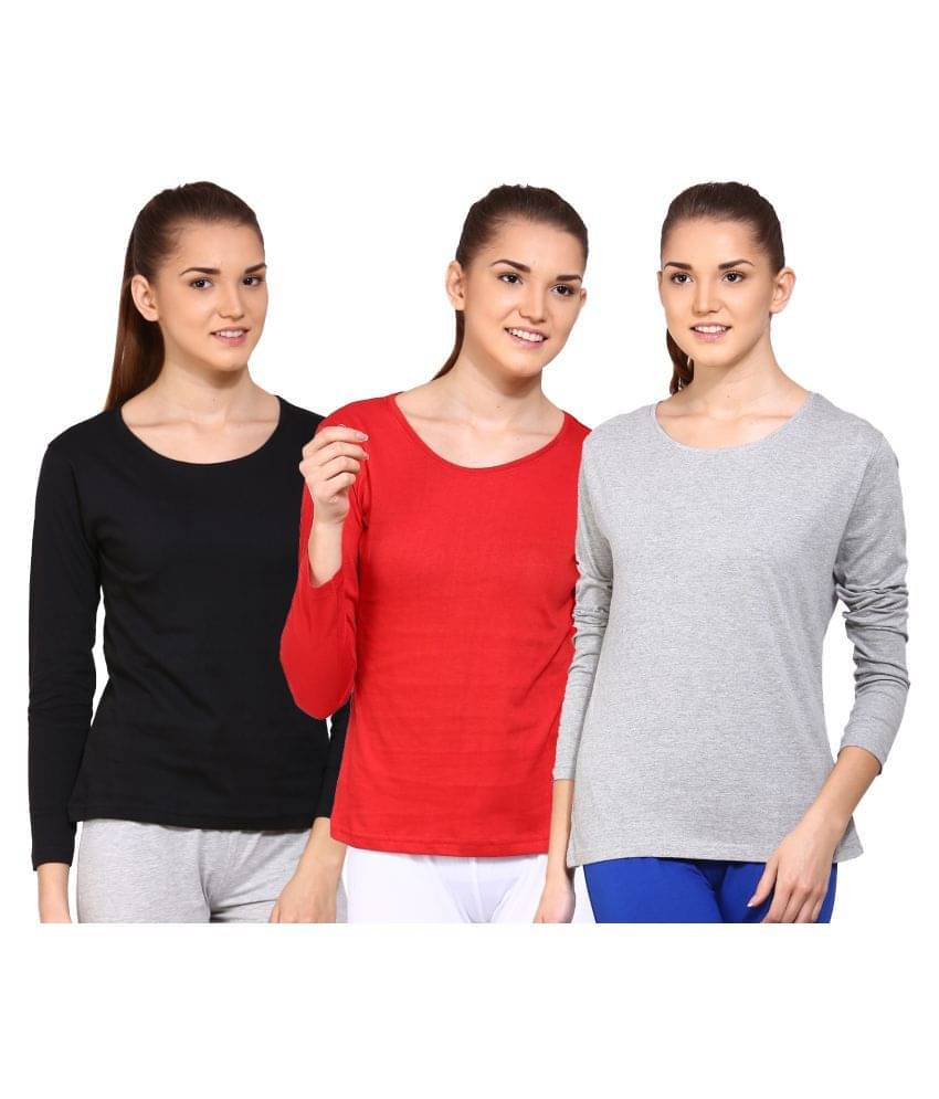 Ap'pulse Women Cotton Solid Regular Fit Round Neck T-Shirt ( Multi Color )     			Ap'pulse Women Cotton Solid Regular Fit Round Neck T-Shirt ( Multi Color )