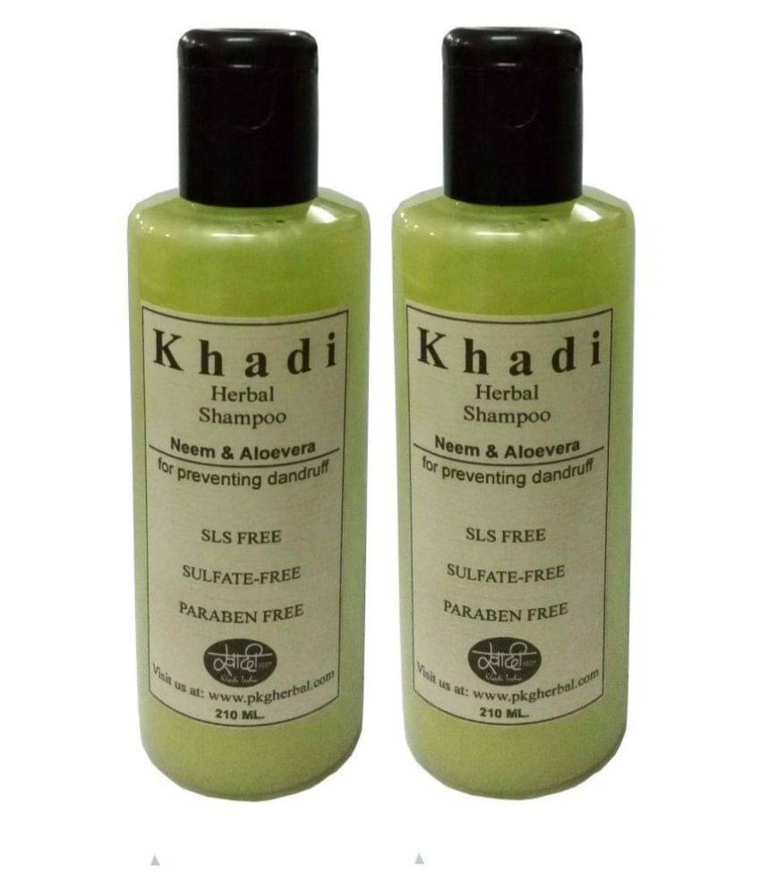     			Khadi Herbal Neem & aloevera (sls & paraben Free ) Shampoo 210 ml Pack of 2