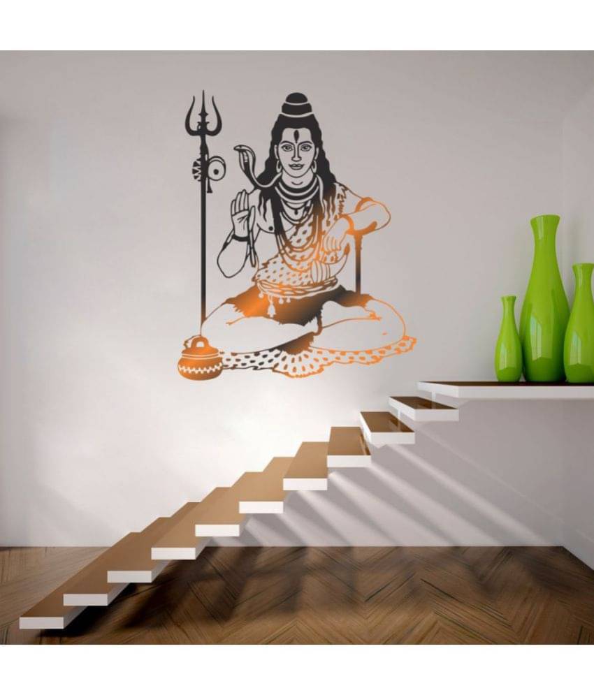     			Impression wall Lord Shiva PVC Wall Sticker (66 x 53 cms)