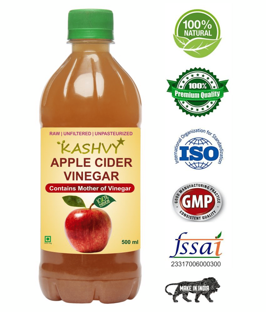     			Kashvy Apple Cider Vinegar With Mother of Vinegar 500 ml Unflavoured Single Pack