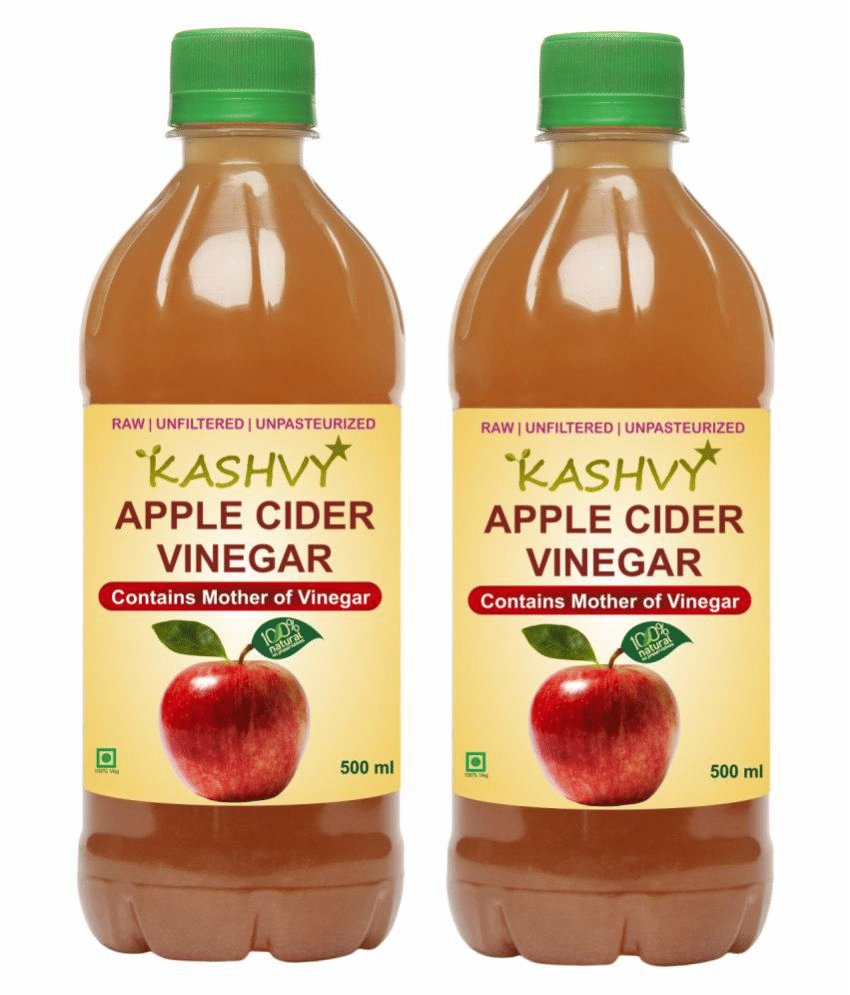 Kashvy KU.Apple Cider With Mother Of Vinegar 1000 ml Unflavoured Pack of 2 Kashvy KU.Apple Cider With Mother Of Vinegar 1000 ml Unflavoured Pack of 2