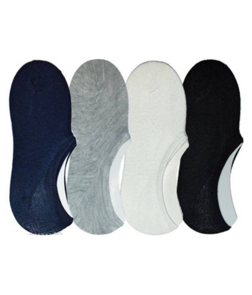     			Tahiro Multicolour Cotton Formal Footies Loafer Socks - Pack Of 4