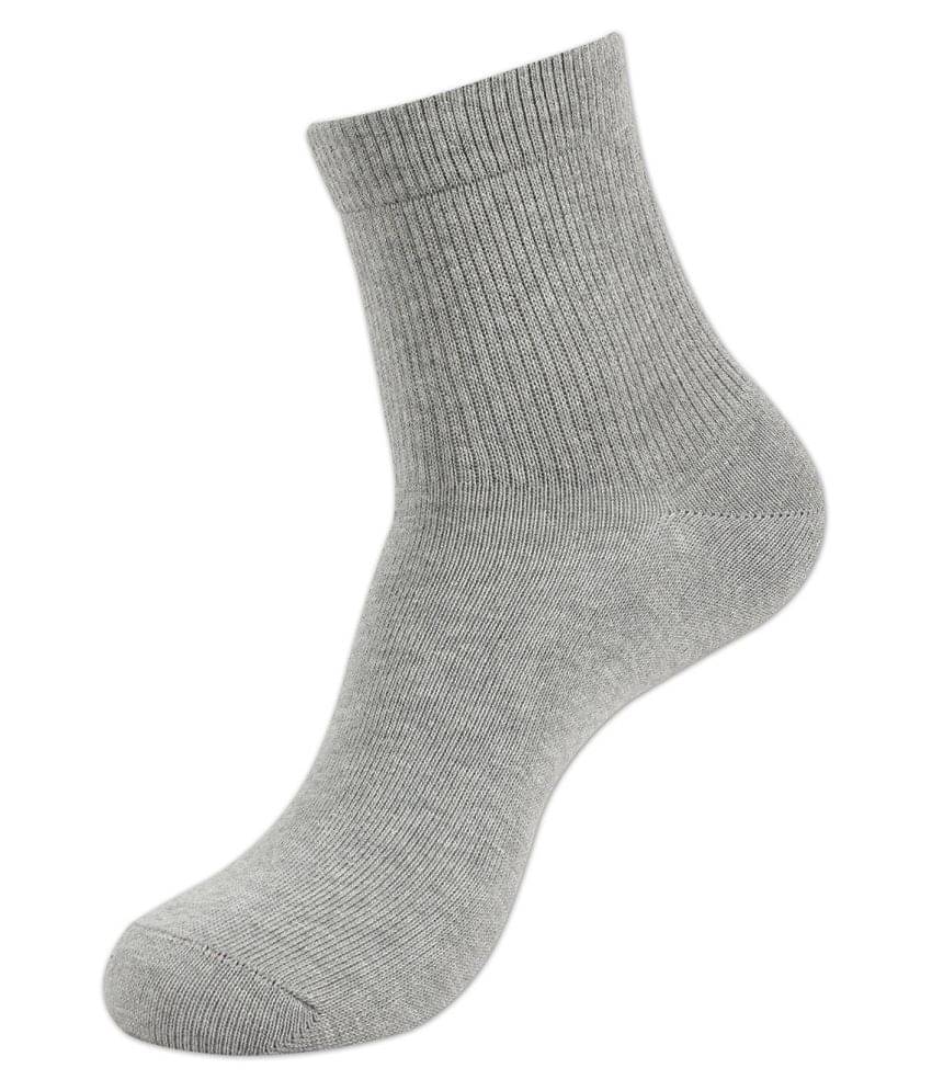     			Tahiro Gray Casual Mid Length Socks
