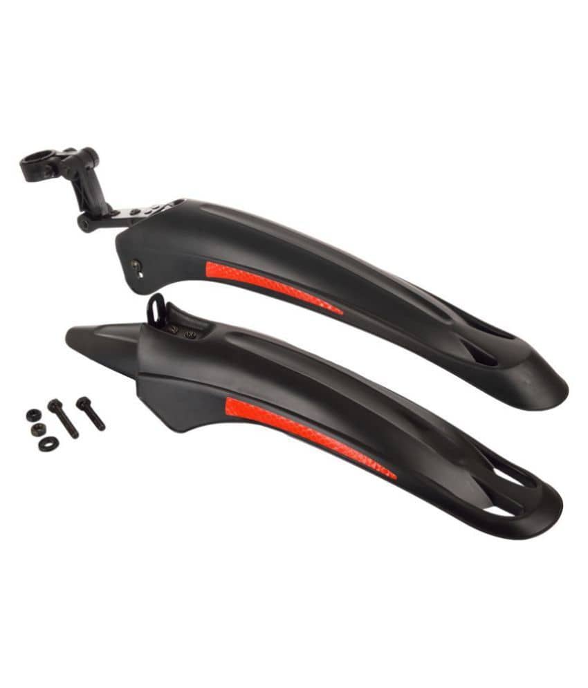DarkHorse Bicycle High Quality Plastic Fly Fox Mudguard Fender with Reflective Tapes, Black - Sports and Fitness Equipment | Buy online on ZillyBuy