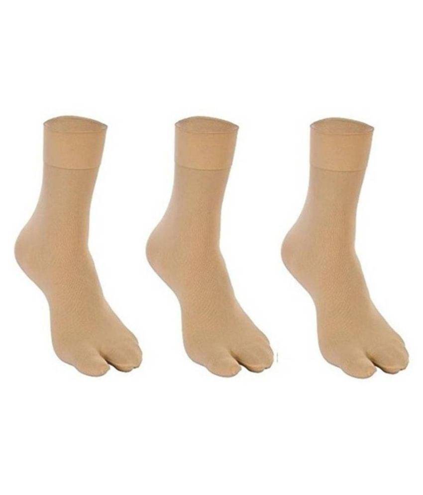     			Tahiro Beige Casual Ankle Length Socks