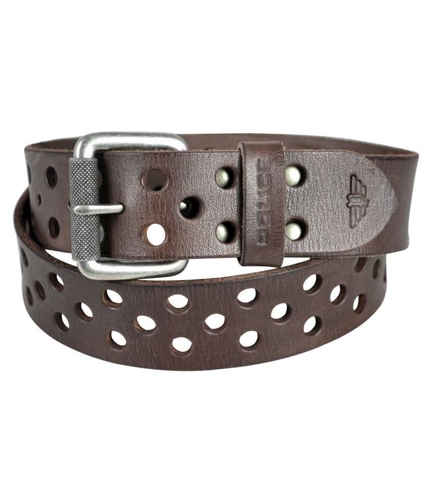     			Police Brown Leather Casual Belts