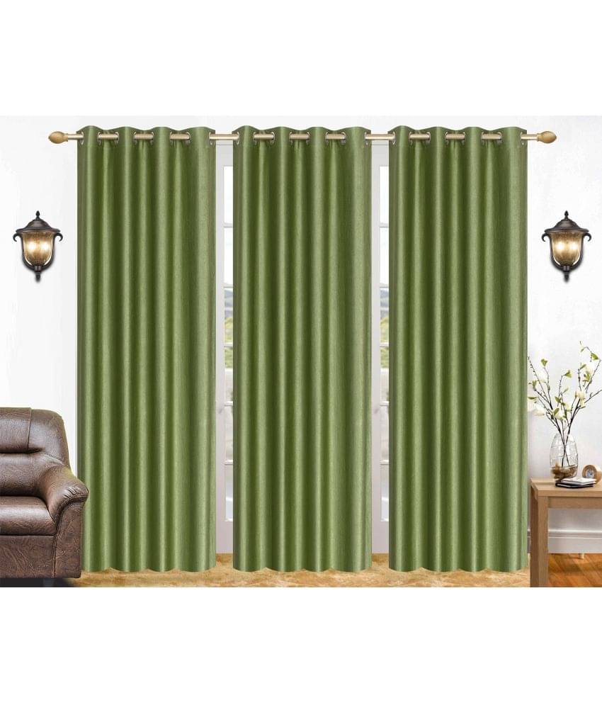 Stella Creations Set of 3 Door Eyelet Curtains Plain Light Green Stella Creations Set of 3 Door Eyelet Curtains Plain Light Green