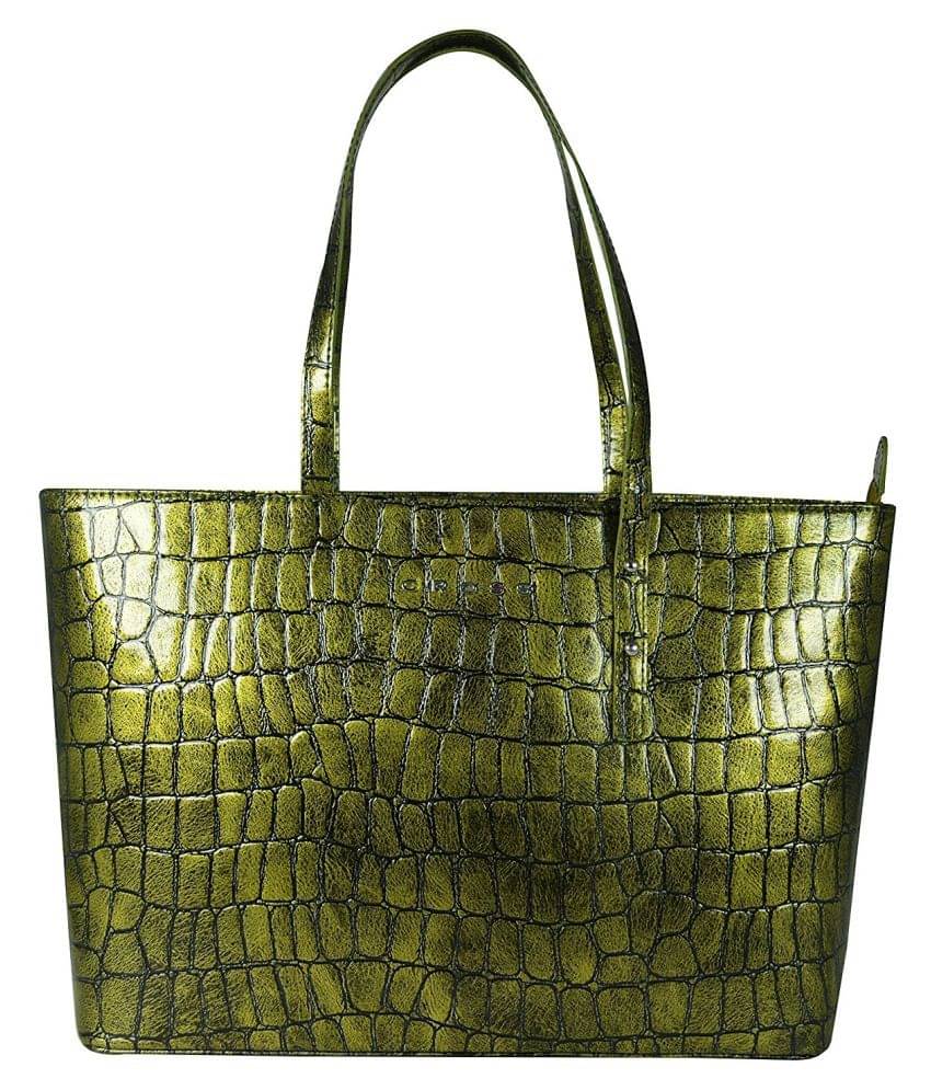     			Cross Green P.U. Tote Bag