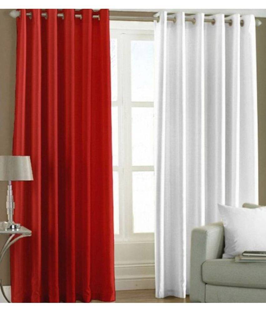 IDOLESHOP Set of 2 Door Eyelet Curtains Plain Multi Color IDOLESHOP Set of 2 Door Eyelet Curtains Plain Multi Color