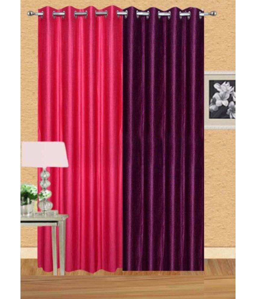 IDOLESHOP Set of 2 Door Eyelet Curtains Plain Multi Color IDOLESHOP Set of 2 Door Eyelet Curtains Plain Multi Color