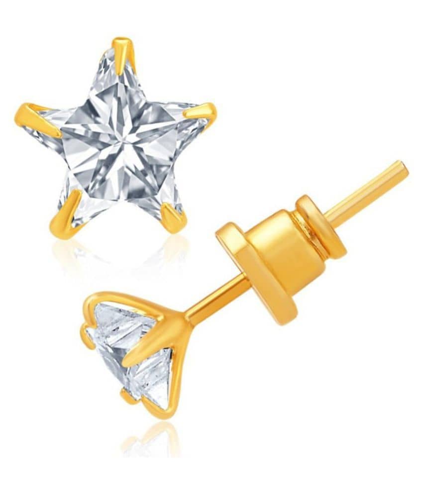 Fashion Frill Single Stone Star Shape Earring - Earrings | Buy online on ZillyBuy