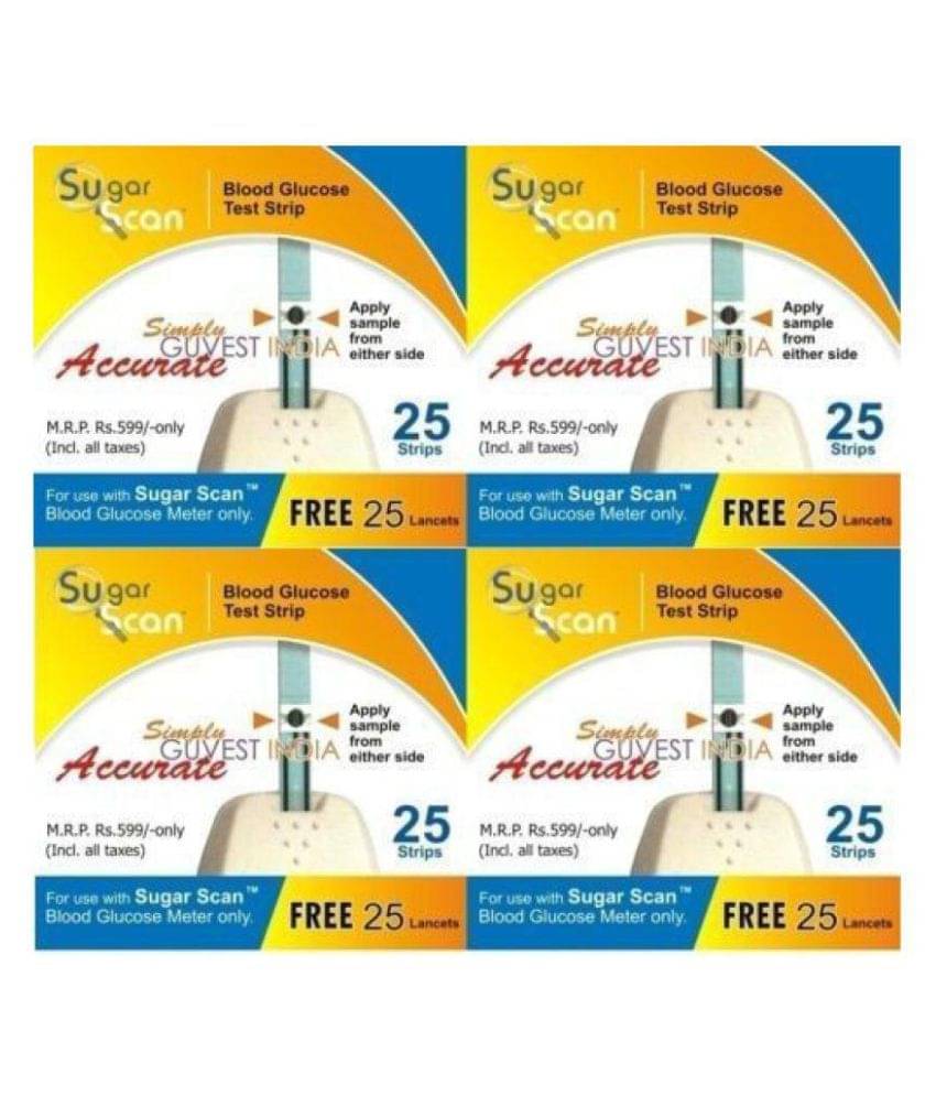     			Thyrocare Sugarscan 100 Test Strips + 100 Lancets