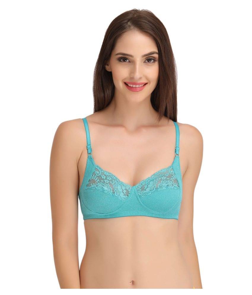     			Clovia Poly Cotton Non Padded Women's Shaping Bra ( Green )