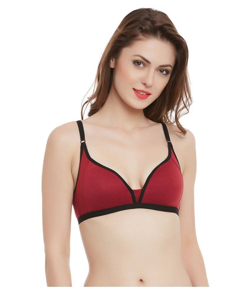 Clovia Poly Cotton Non Padded Women's Shaping Bra ( Red ) Clovia Poly Cotton Non Padded Women's Shaping Bra ( Red )