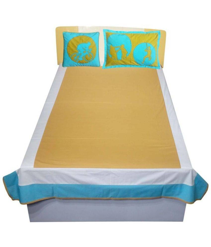 HUGS N RUGS Cotton Single Bedsheet ( Multi )     			HUGS N RUGS Cotton Single Bedsheet ( Multi )