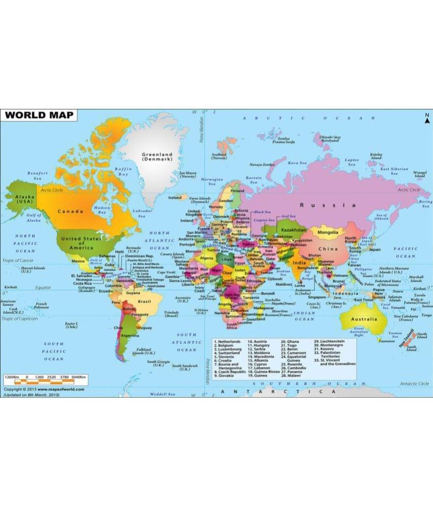 MAHALAXMI ART & CRAFT world political map HD PIXEL    Paper Wall Poster Without Frame     			MAHALAXMI ART & CRAFT world political map HD PIXEL    Paper Wall Poster Without Frame