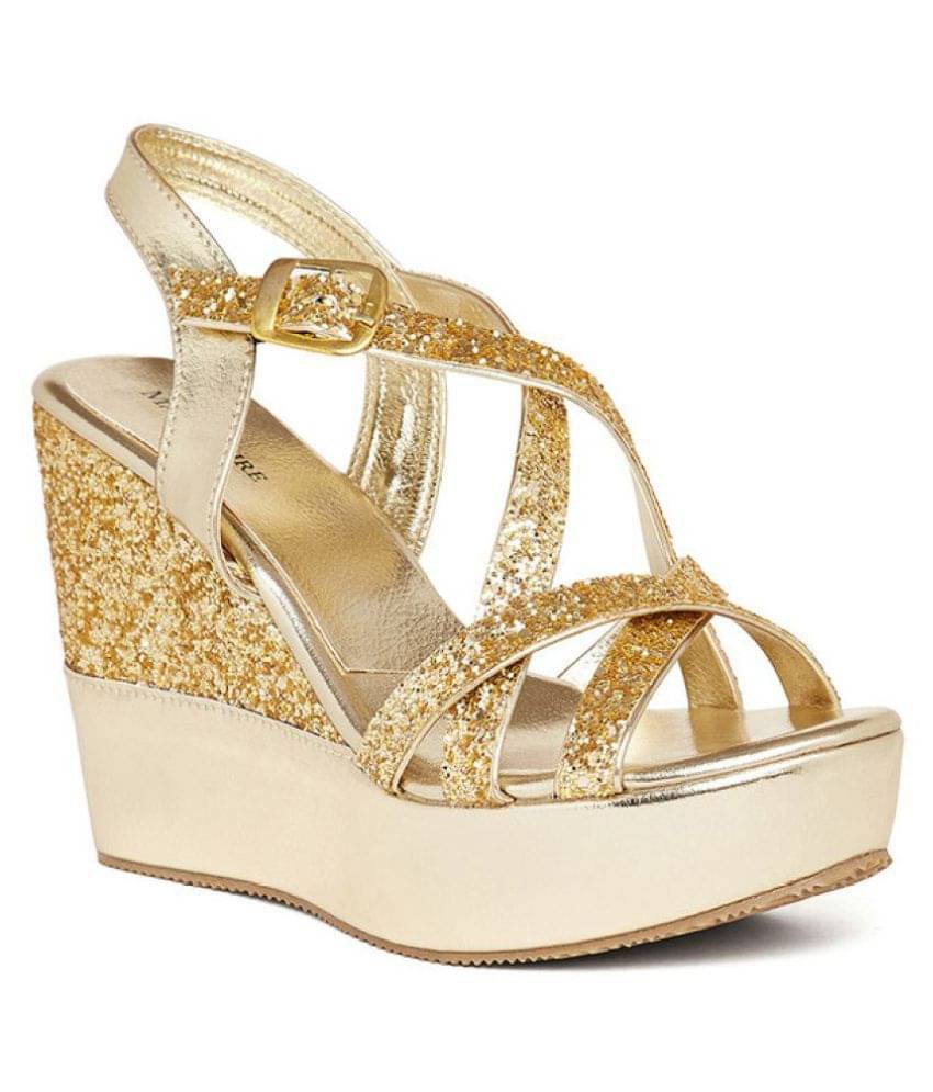 MARC LOIRE - Gold Women's Wedges Heels MARC LOIRE - Gold Women's Wedges Heels