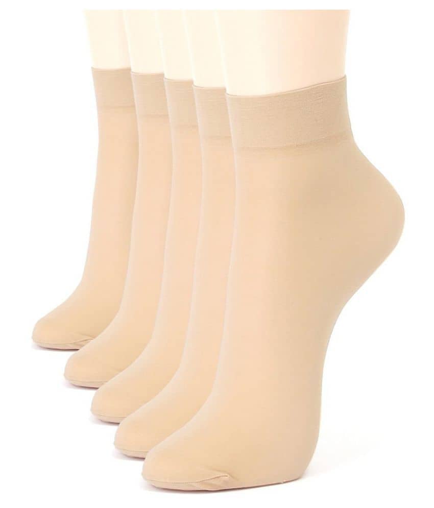 Tahiro Beige Cotton Ankle Length Socks - Pack Of 5 - Socks | Buy online on ZillyBuy