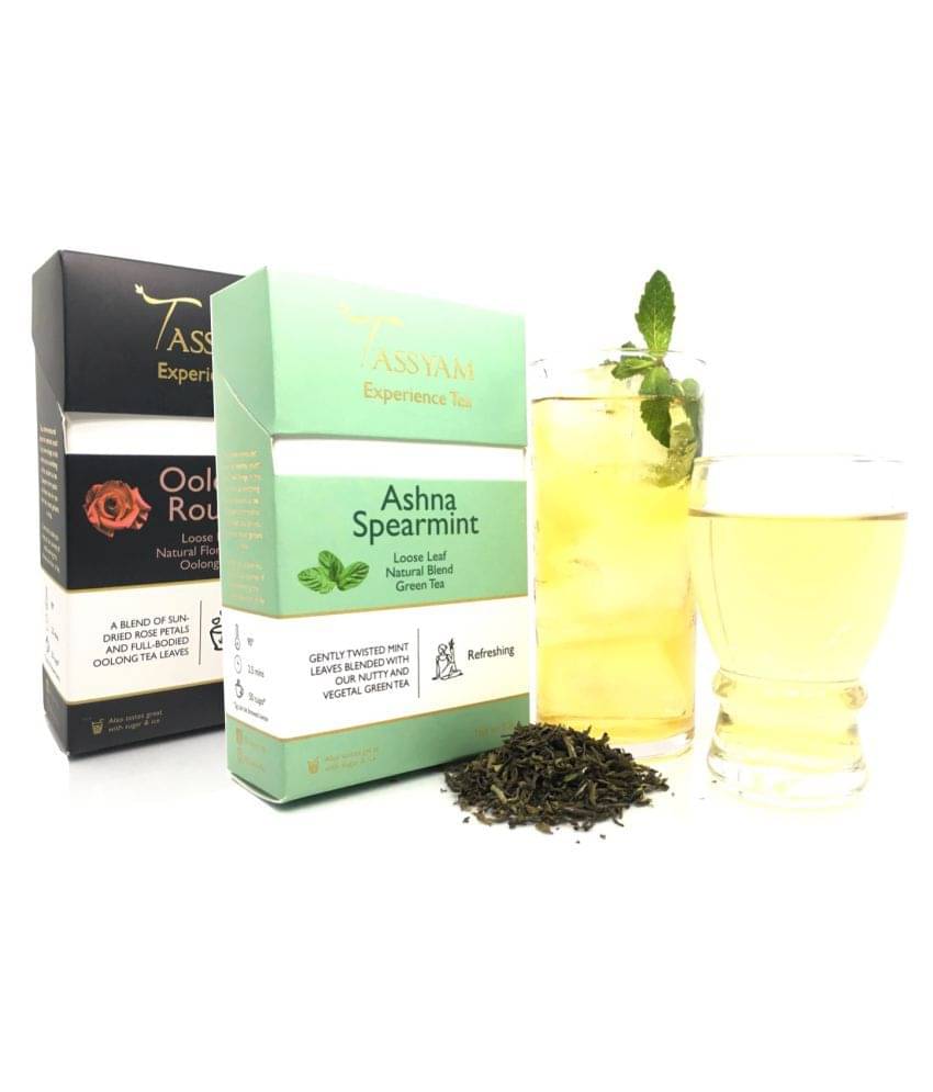 Tassyam Rose Spearmint Naural Iced Tea Mix 100 gm Pack of 2 Tassyam Rose Spearmint Naural Iced Tea Mix 100 gm Pack of 2