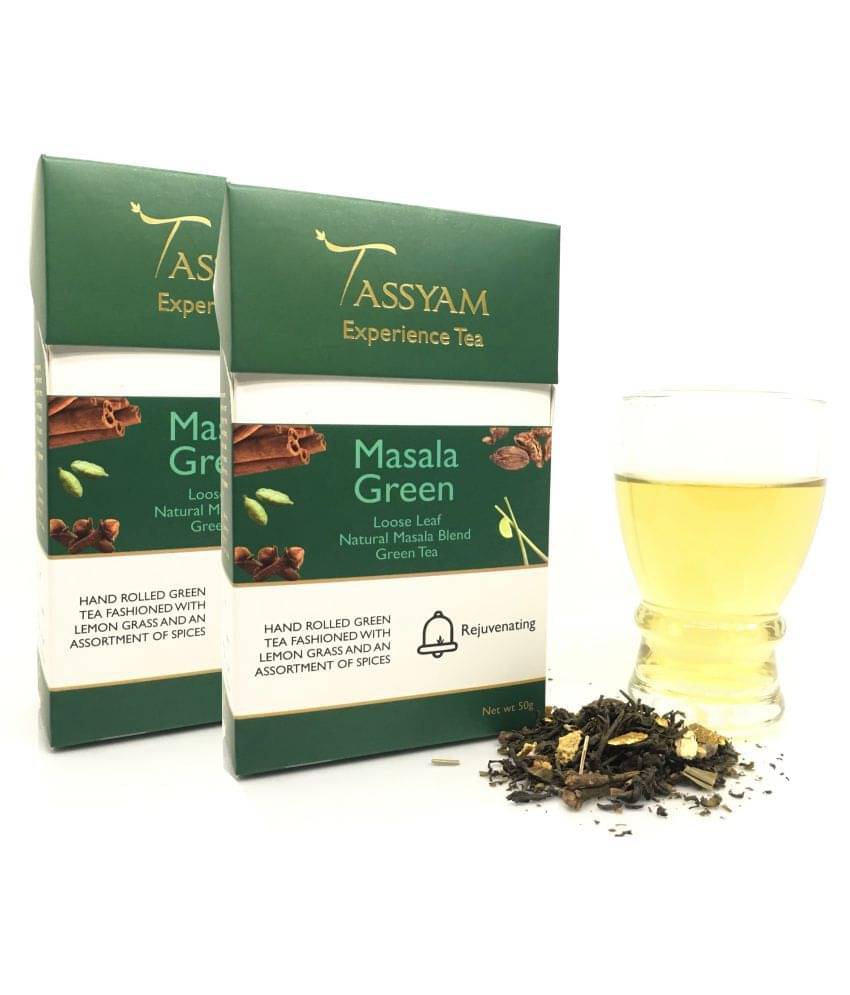 Tassyam Masala Chai Green Tea Loose Leaf 100 gm Pack of 2 Tassyam Masala Chai Green Tea Loose Leaf 100 gm Pack of 2