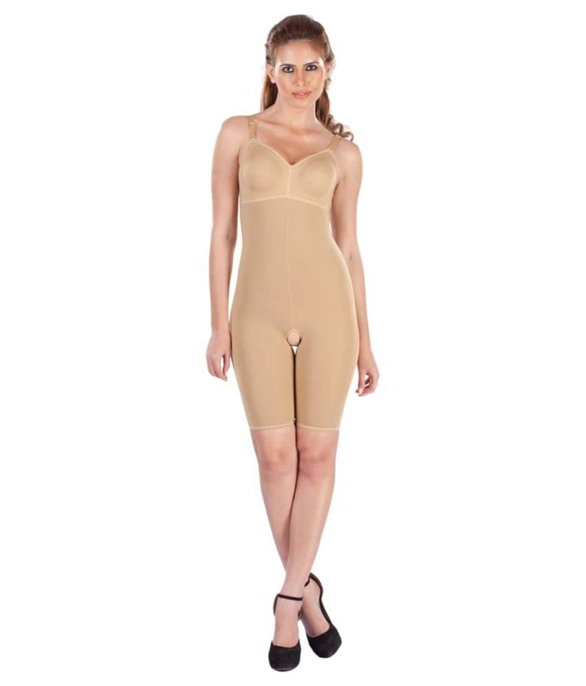     			Dermawear Cotton Lycra Women's BodySuite ( Beige )