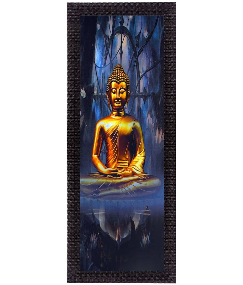 eCraftIndia Meditating Lord Buddha Satin Matt Texture UV Art Painting eCraftIndia Meditating Lord Buddha Satin Matt Texture UV Art Painting