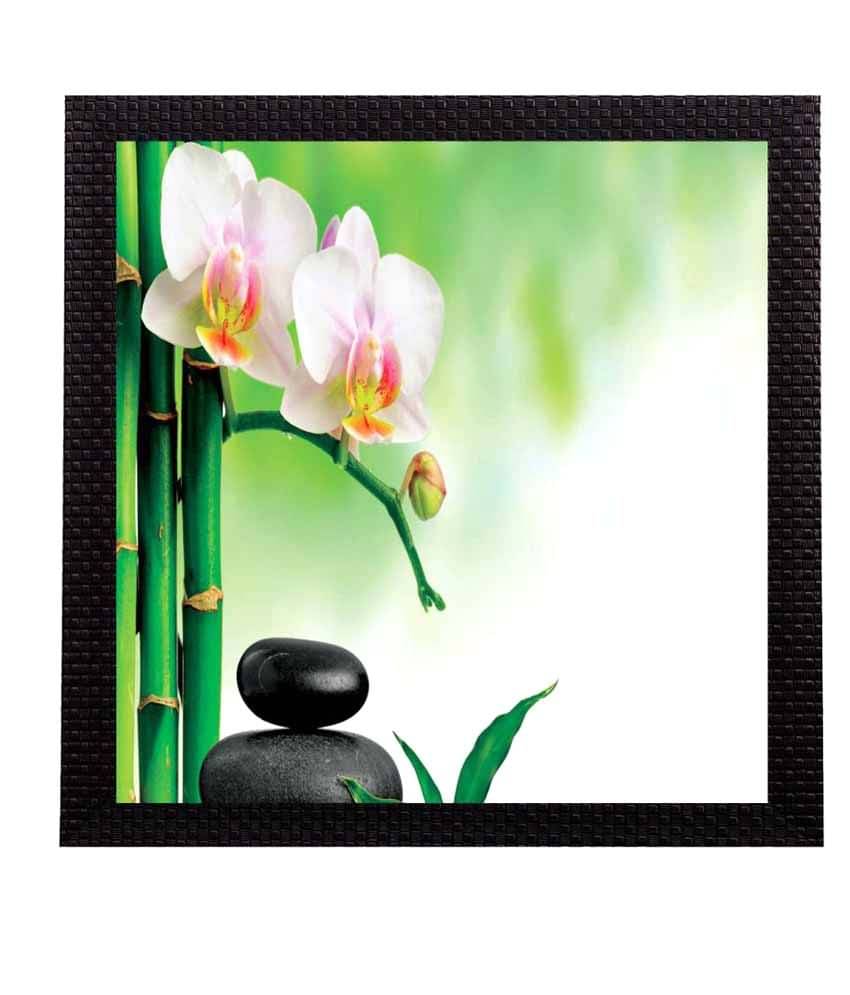 eCraftIndia Green & Pink Botanical Floral Satin Matt Texture UV Wall Art eCraftIndia Green & Pink Botanical Floral Satin Matt Texture UV Wall Art