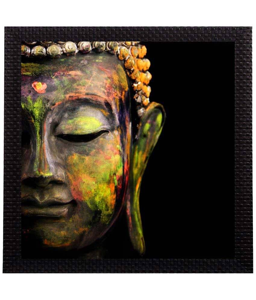     			eCraftIndia Enlightening Lord Buddha Satin Matt Texture UV Art Painting