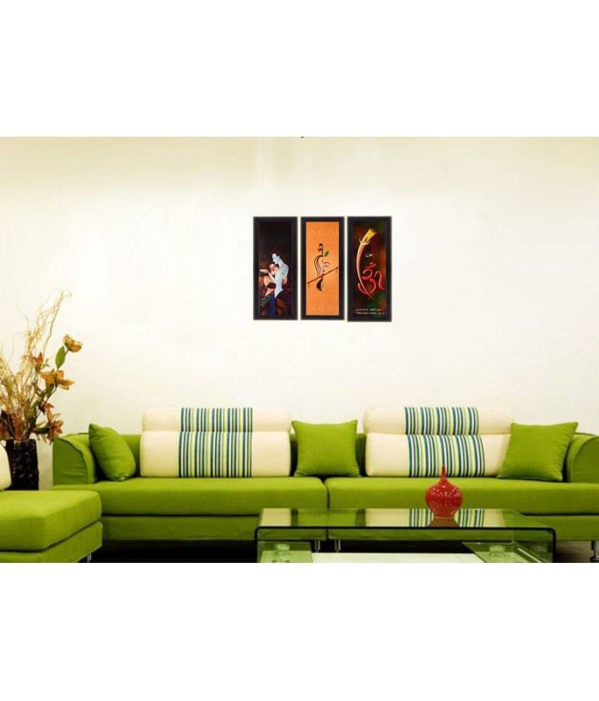 eCraftIndia Multicoloured Set of 3 Religious UV Wall Art eCraftIndia Multicoloured Set of 3 Religious UV Wall Art