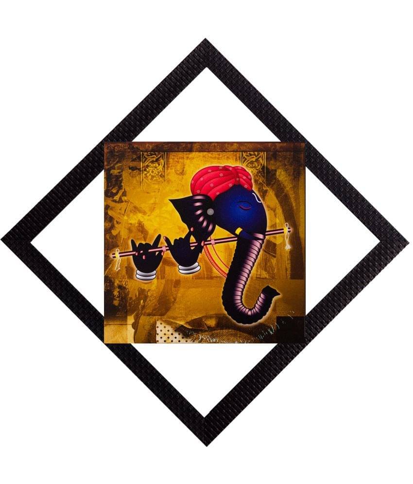 eCraftIndia Multicoloured Lord Ganesh UV Wall Art eCraftIndia Multicoloured Lord Ganesh UV Wall Art