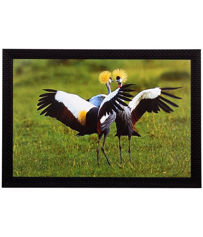 eCraftIndia Multicoloured Dancing Birds UV Framed Wall Painting eCraftIndia Multicoloured Dancing Birds UV Framed Wall Painting