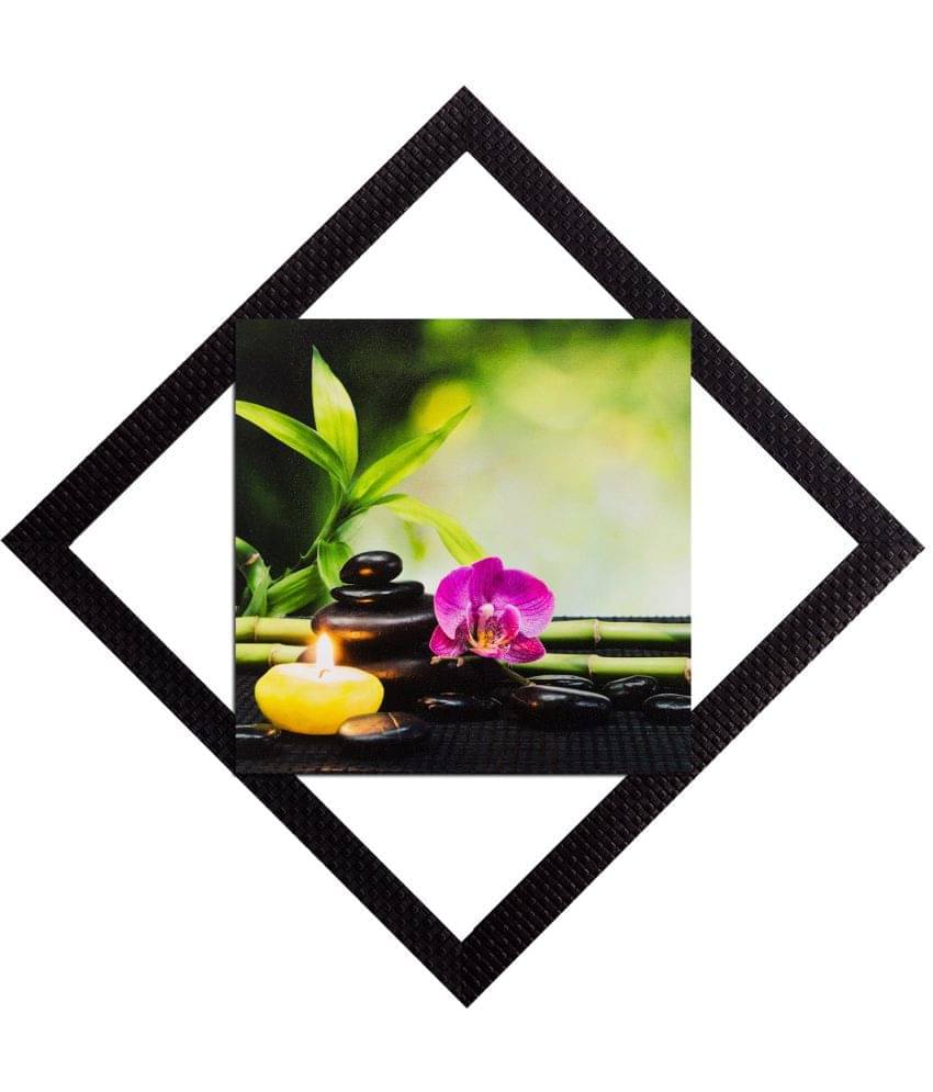eCraftIndia Multicoloured Stone & Flower UV Wall Art eCraftIndia Multicoloured Stone & Flower UV Wall Art