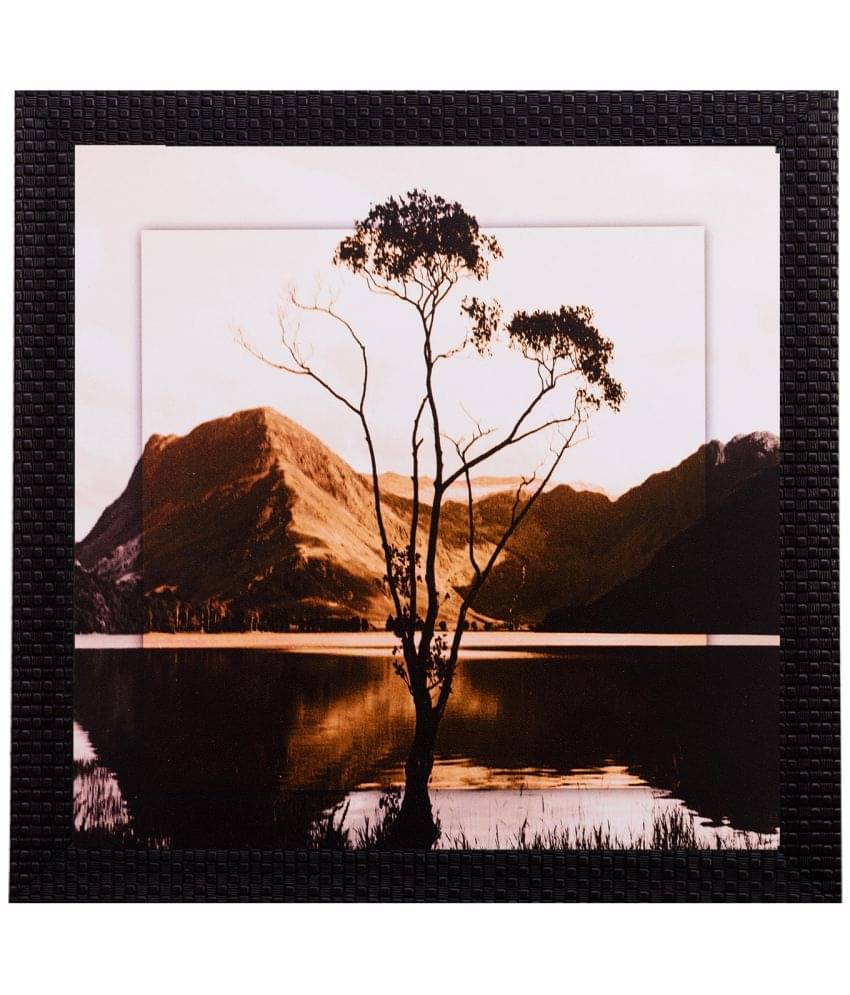     			eCraftIndia Live Tree Design Satin Matt Texture Framed UV Art  Multicolor Wood Painting With Frame Single Piece