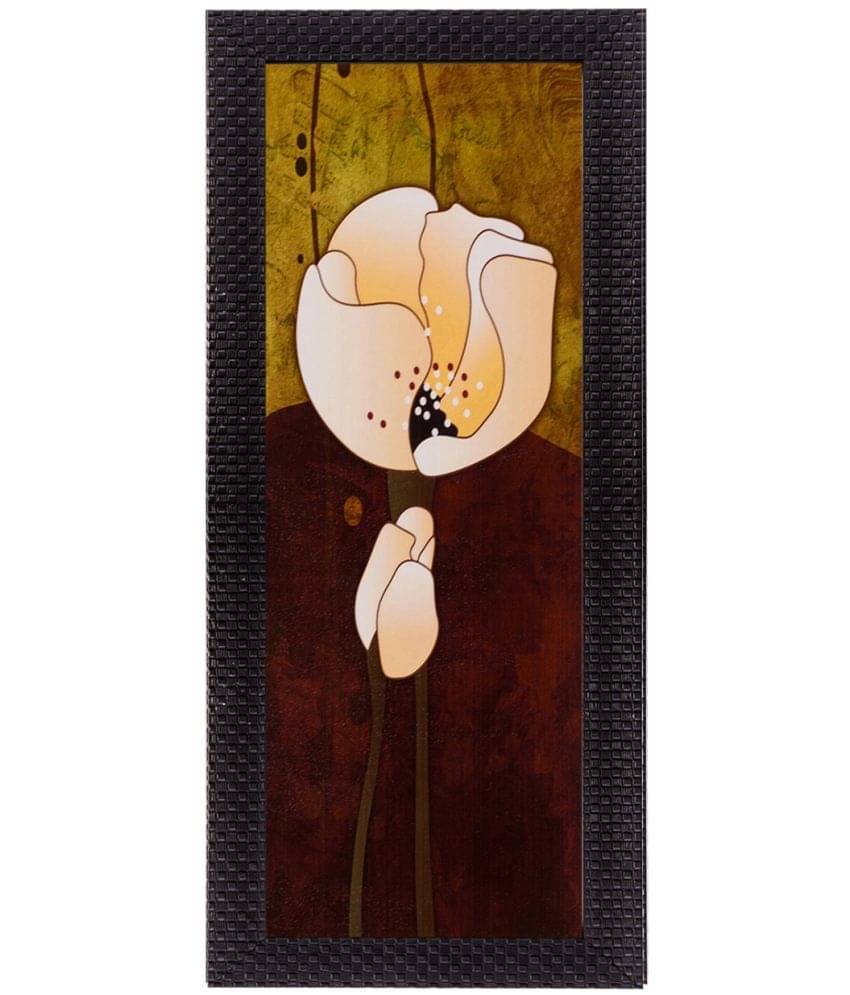 eCraftIndia Brown Floral Framed UV Wall Art eCraftIndia Brown Floral Framed UV Wall Art