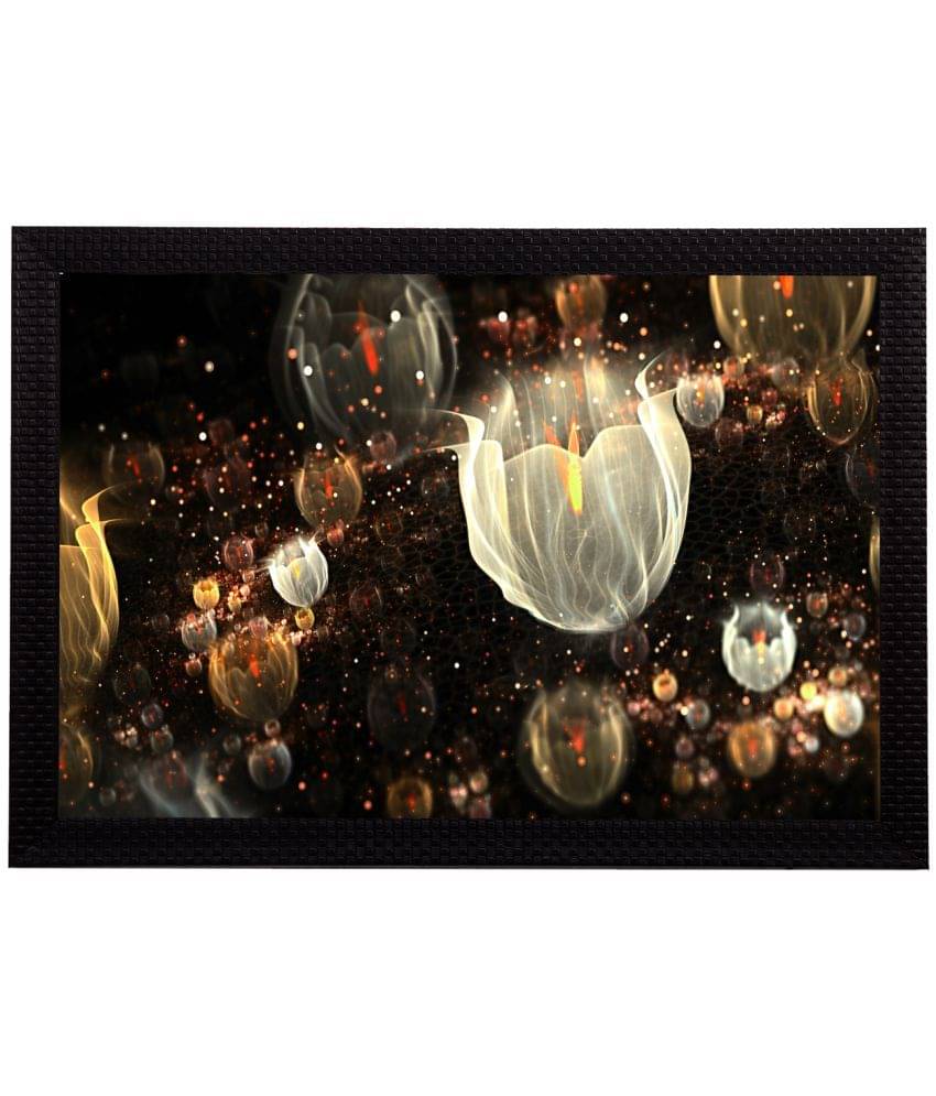     			eCraftIndia Multicoloured Glowing Floral UV Wall Art