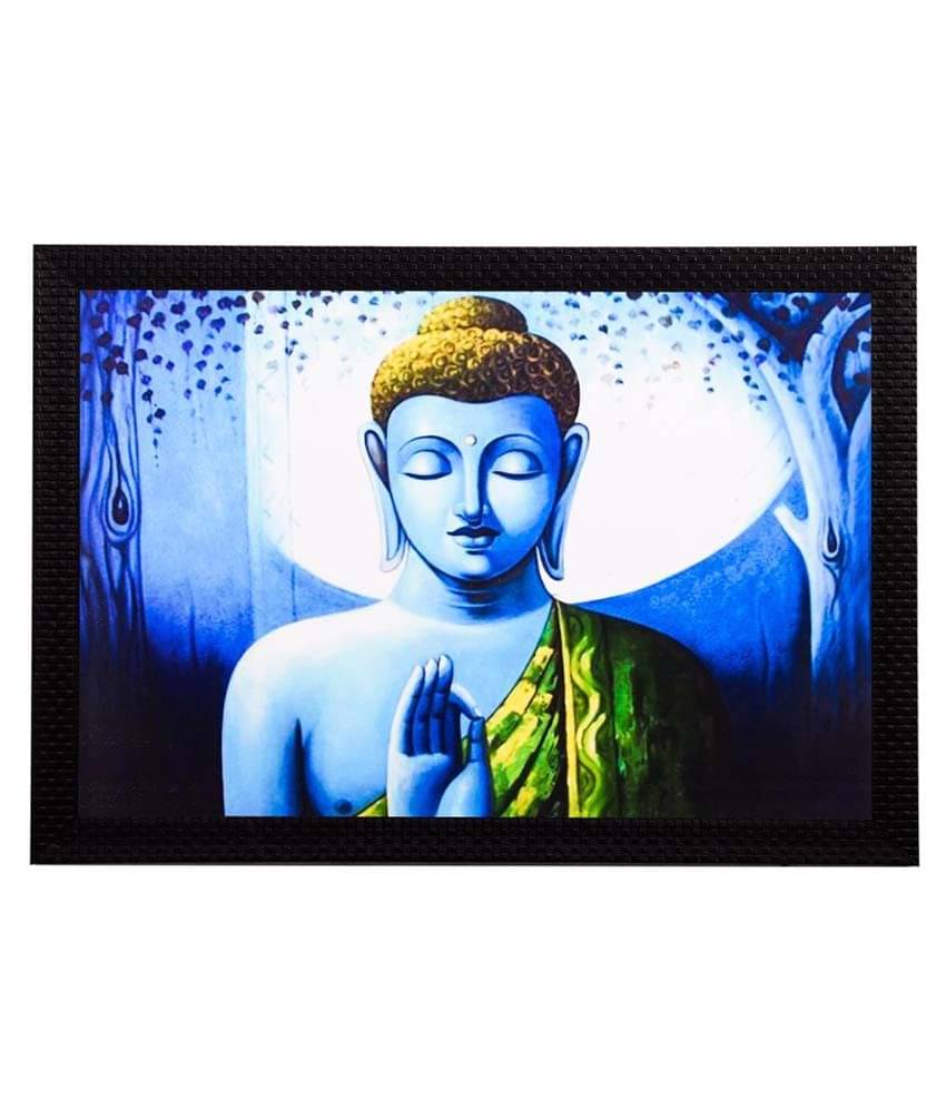 eCraftIndia Blue Meditating Lord Buddha UV Wall Painting eCraftIndia Blue Meditating Lord Buddha UV Wall Painting