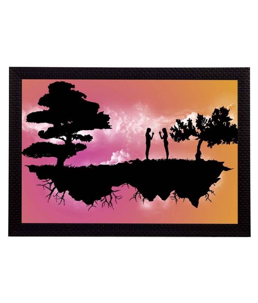eCraftIndia Multicoloured Trees UV Wall Art eCraftIndia Multicoloured Trees UV Wall Art